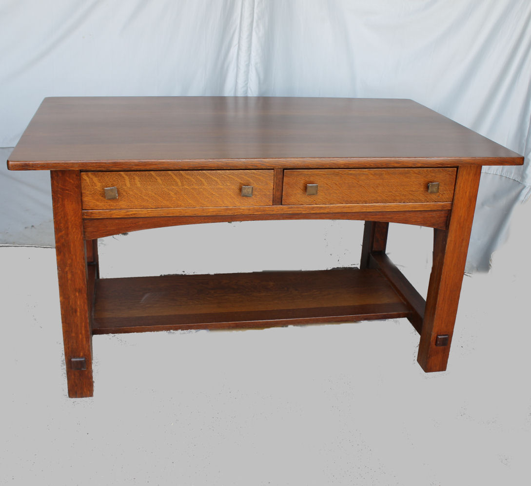 Bargain John S Antiques Arts And Crafts Mission Oak Library Table Limbert Bargain John S Antiques