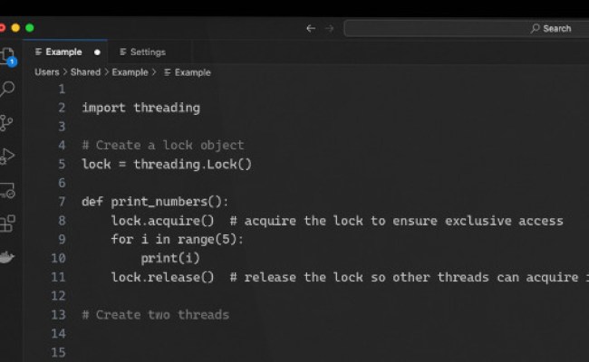 Basic Example Of Threading.Lock In Python
