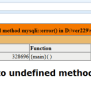 Fatal Error Call To Undefined Method Mysqli Error() » BaulPHP