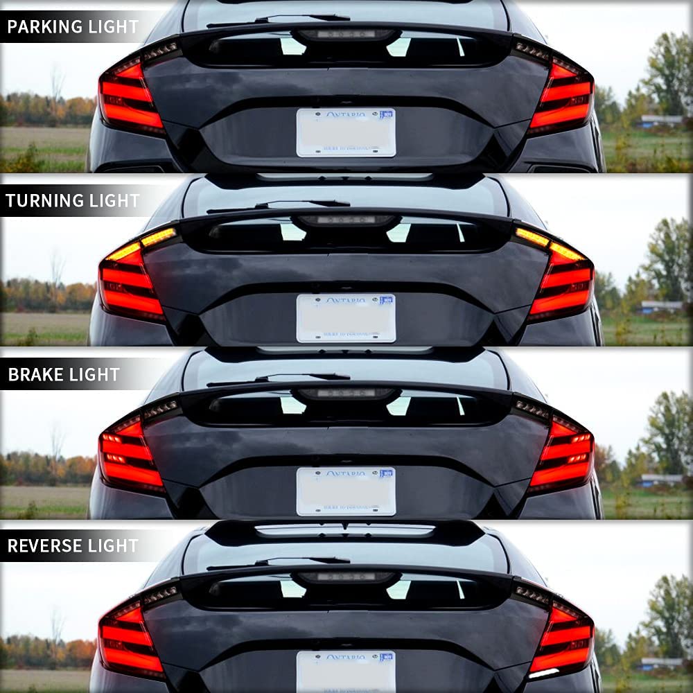 Fyrretræ hugge klimaks LED Taillights for Honda Civic Hatchback Type R 2016-2020 - BavGruppe  Designs