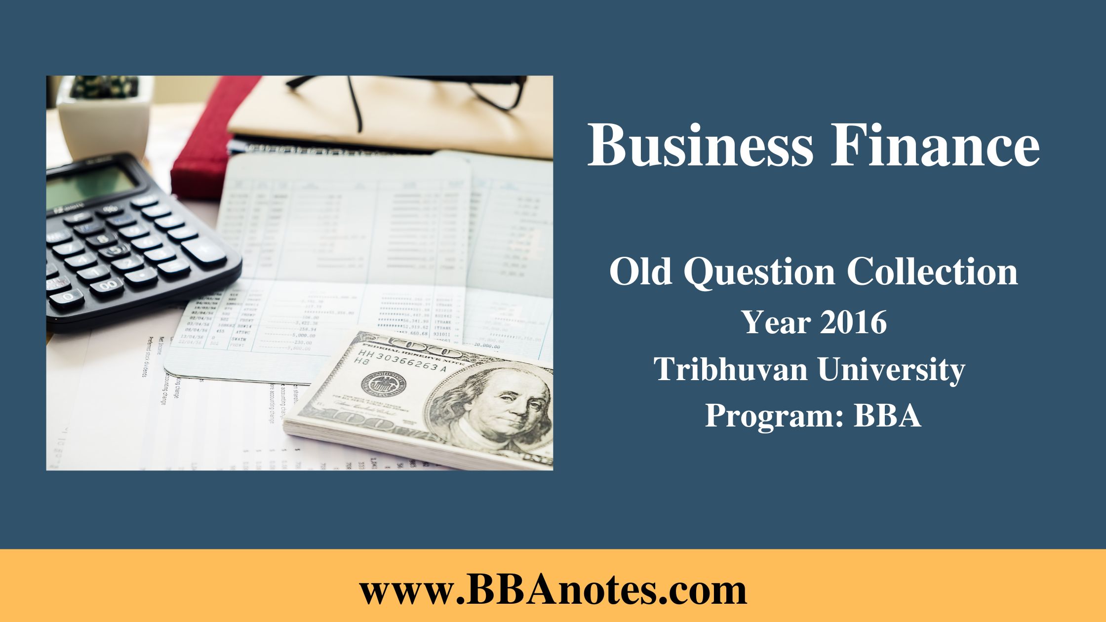 Business Finance Old Question Paper Year 2016