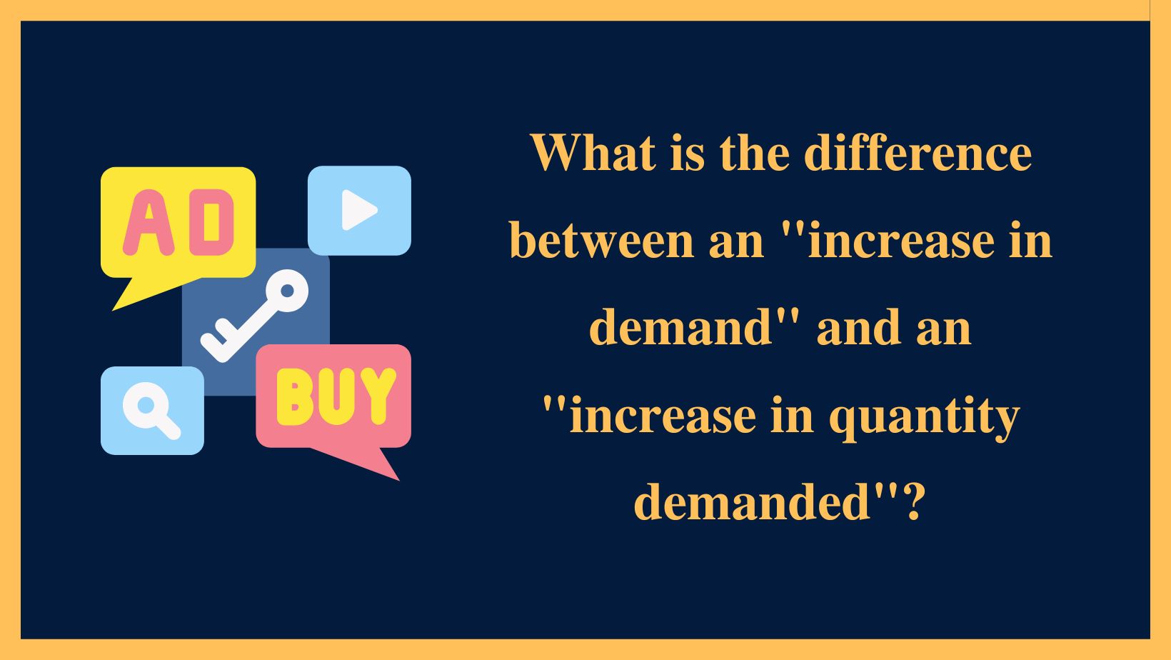 What is the difference between an "increase in demand" and an "increase in quantity demanded"?