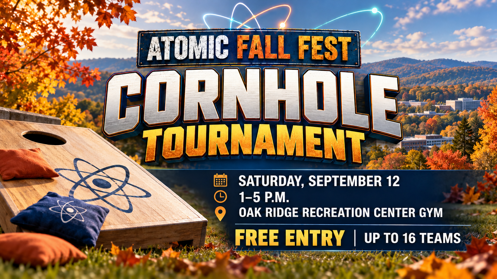 Atomic Fall Fest Cornhole Tournament on September 12