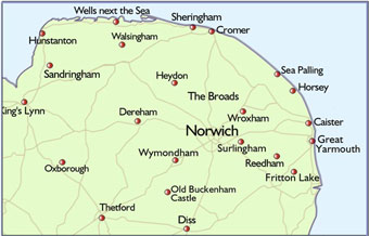 BBC Online Norfolk Out About Map Of Norfolk 