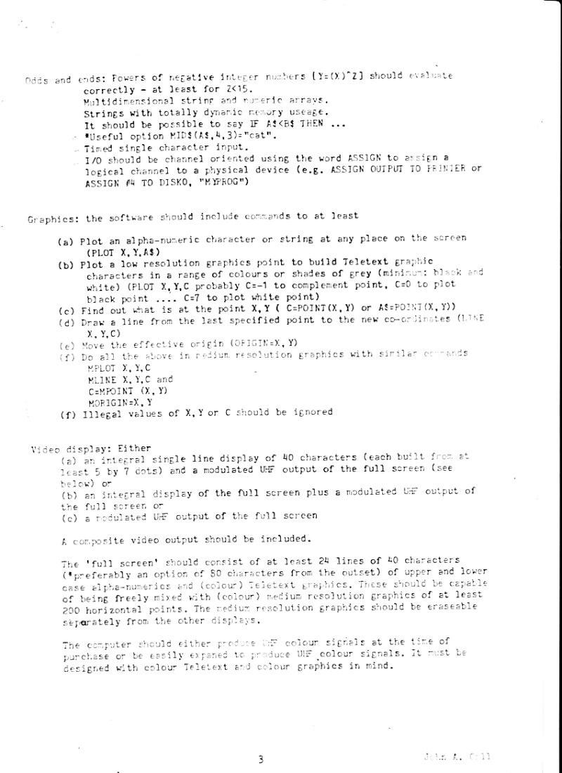 Bbc Microcomputer System Technical Specification Issue 2 Document - Nature Background Collection - 8K Quality