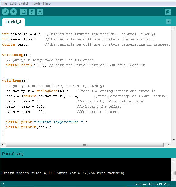 Using A Tmp36 Temperature Sensor With Arduino Bc Robotics