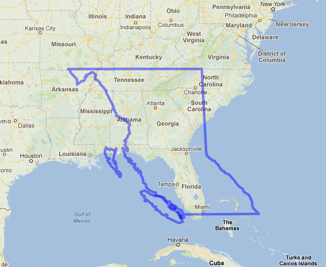 How Big Is British Columbia FloridaMap1 
