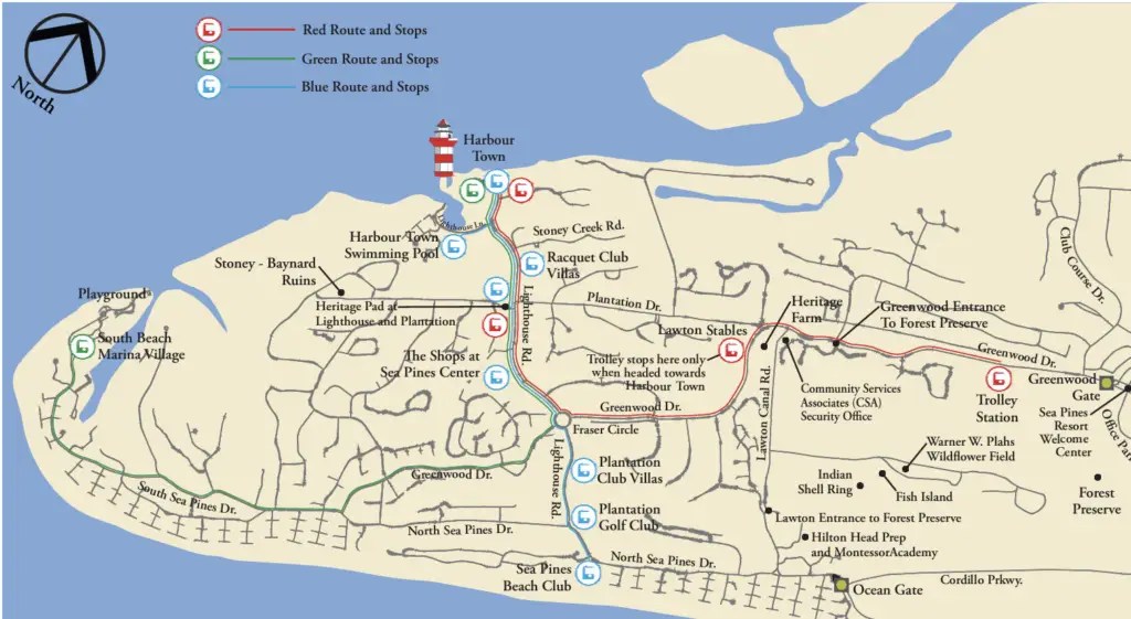 All About The Sea Pines Trolley Beachside Hilton Head Island Image.