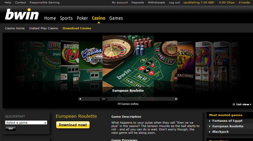 bwin Casino Review – Online Casino – Sign Up Bonus 250 Euro