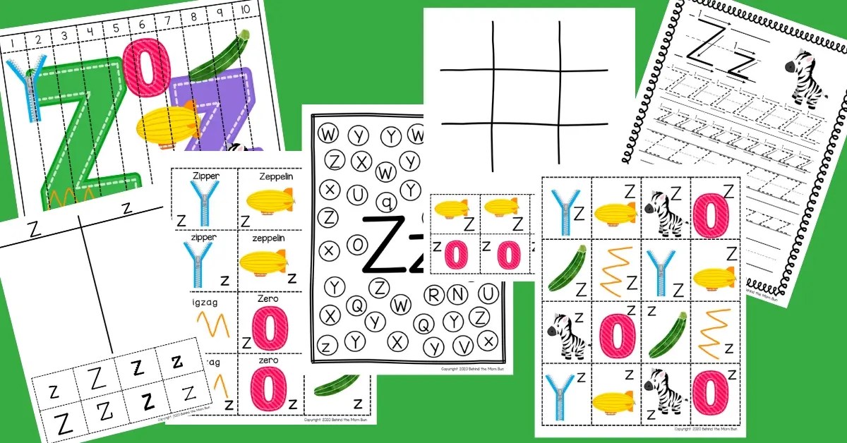 letter z worksheets for kindergarten