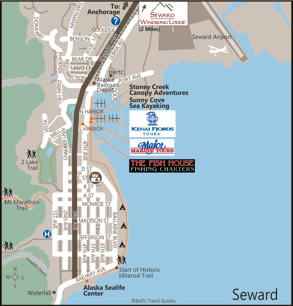 Alaska Maps Of Cities Towns And Highways Seward Map 