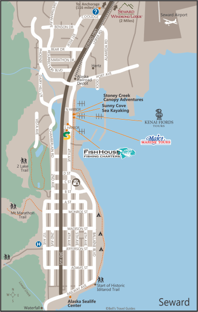 Seward Alaska Harbor Map Seward Map 1 