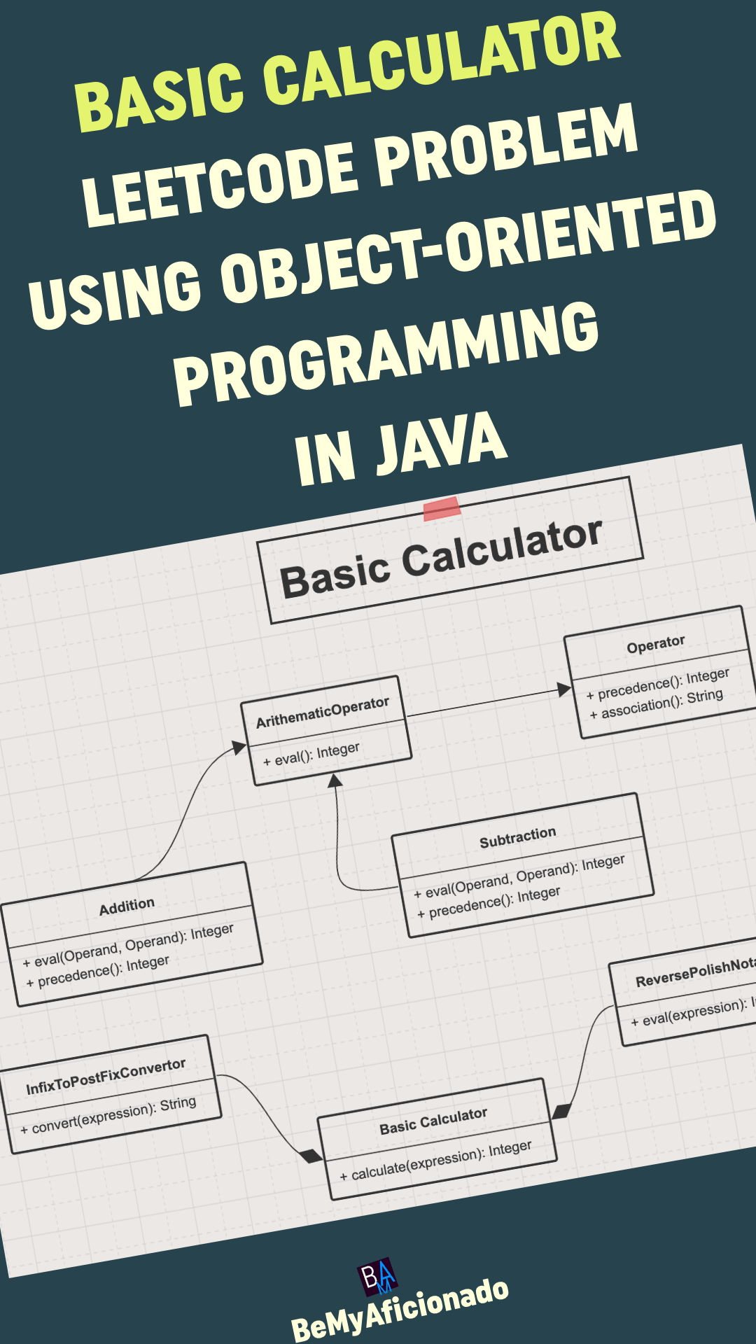 Basic calculator leetcode problem using object oriented programming in