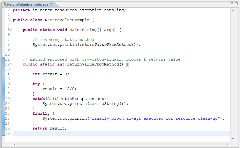 Java - Returning value from method having try-catch-finally blocks ...