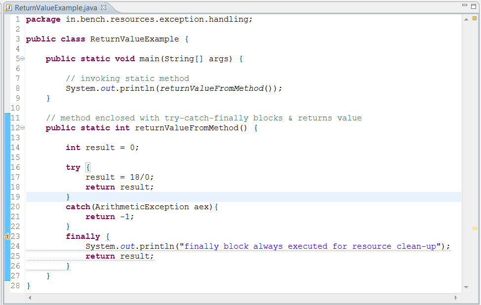 Java Returning value from method having trycatchfinally blocks