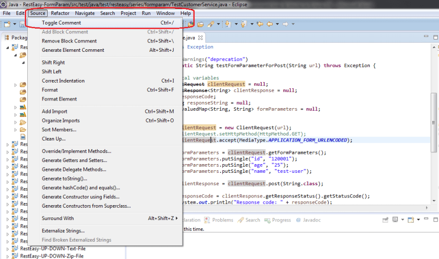Eclipse IDE - How to comment and uncomment line & block ...