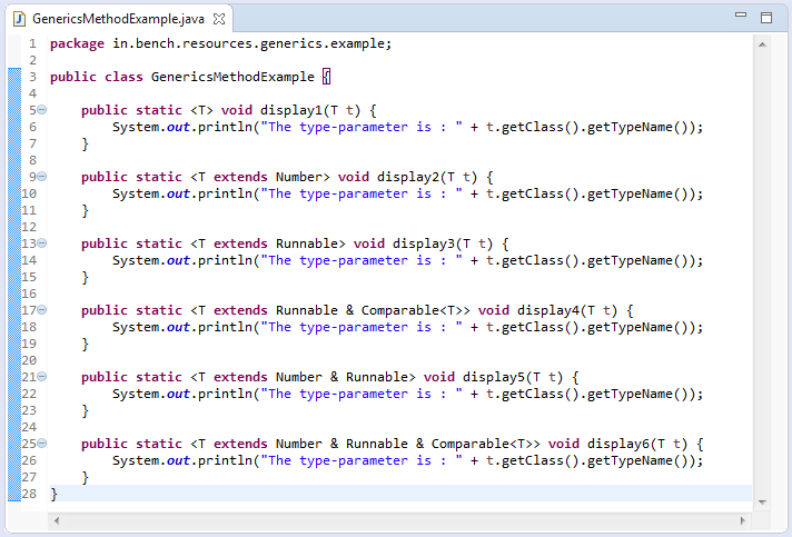 Java 5 - Generics methods - BenchResources.Net
