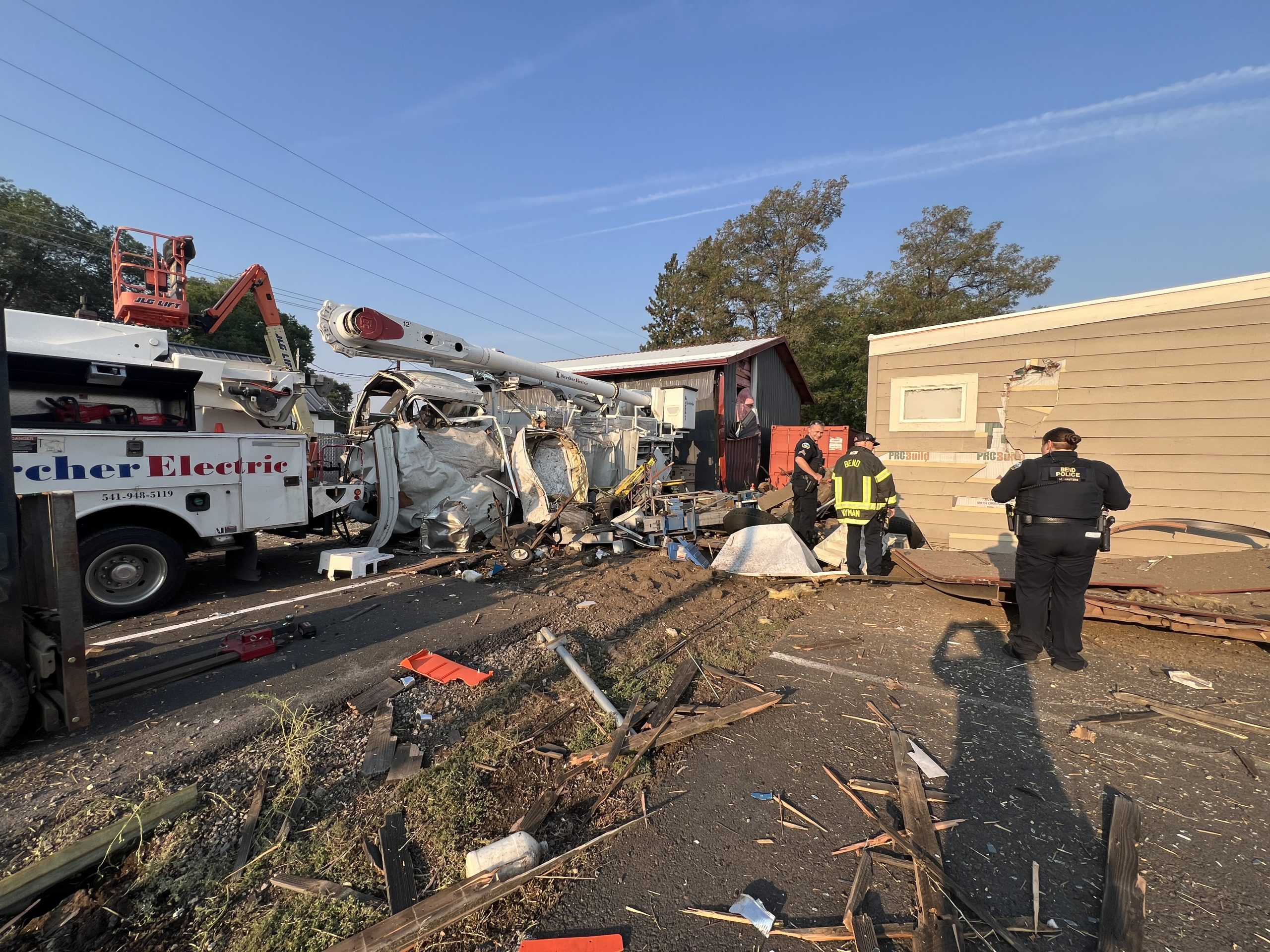 debris from explosion