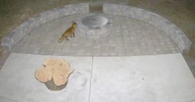 Now the fox feel better now that the firepit is complete.