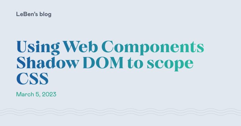 Javascript Encapsulate Css Of Custom Element With Shadow Dom Using - Light Photos - High Quality Retina Collection