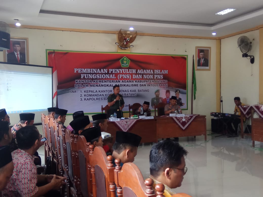 Kasdim 0736/Batang Berikan Penyuluhan Pada Pegawai Kemenag, Tentang Tangkal  Faham Radikalisme Dan Intoleransi | Berita Merdeka Online