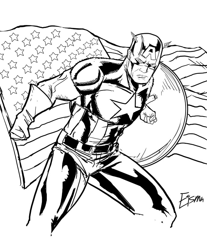 free printable captain america coloring pages for kids