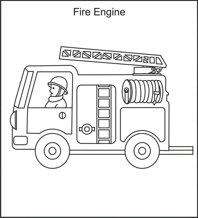 Free printable fire truck coloring pages for kids