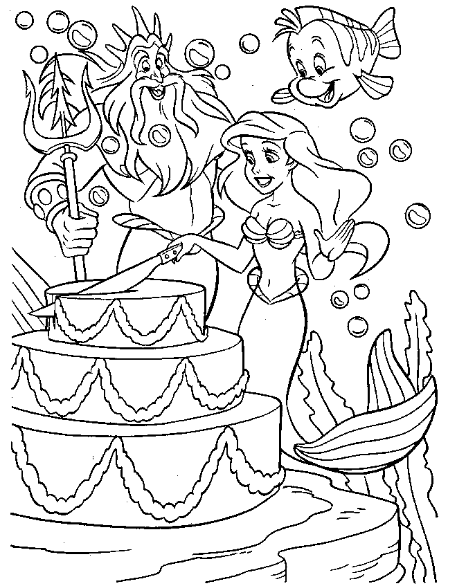 Free printable little mermaid coloring pages for kids