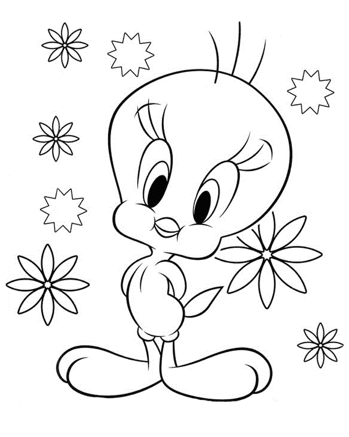 free printable tweety bird coloring pages for kids
