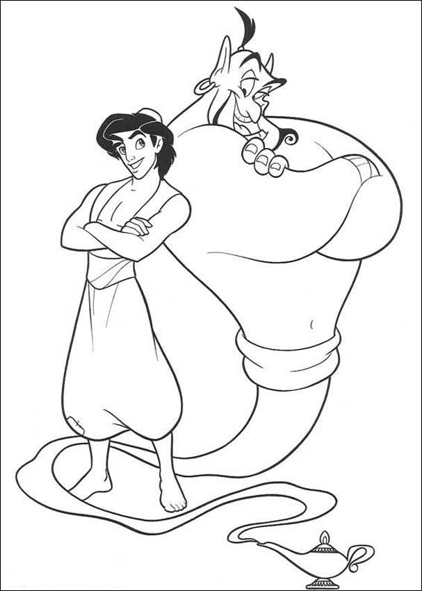 free printable aladdin coloring pages for kids