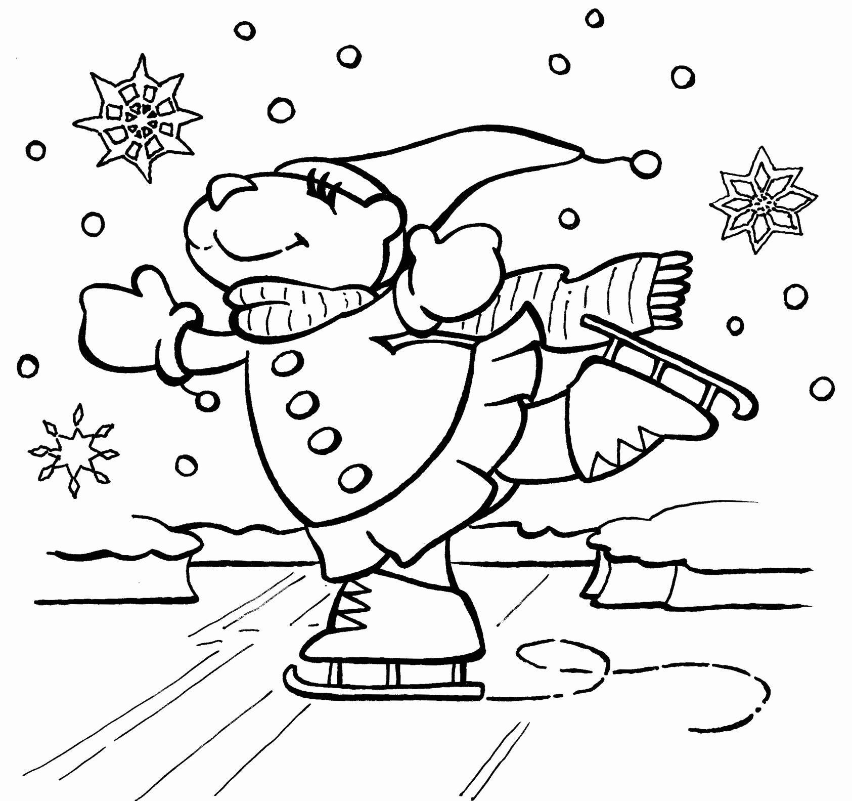 free printable winter coloring pages for kids
