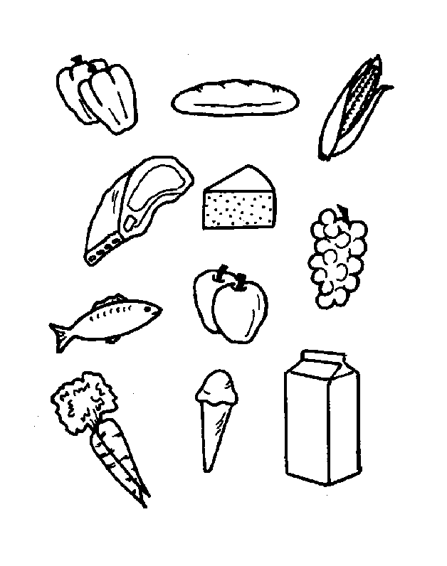 free printable food coloring pages for kids