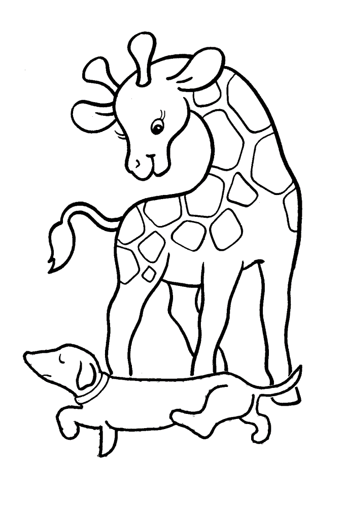 free printable giraffe coloring pages for kids