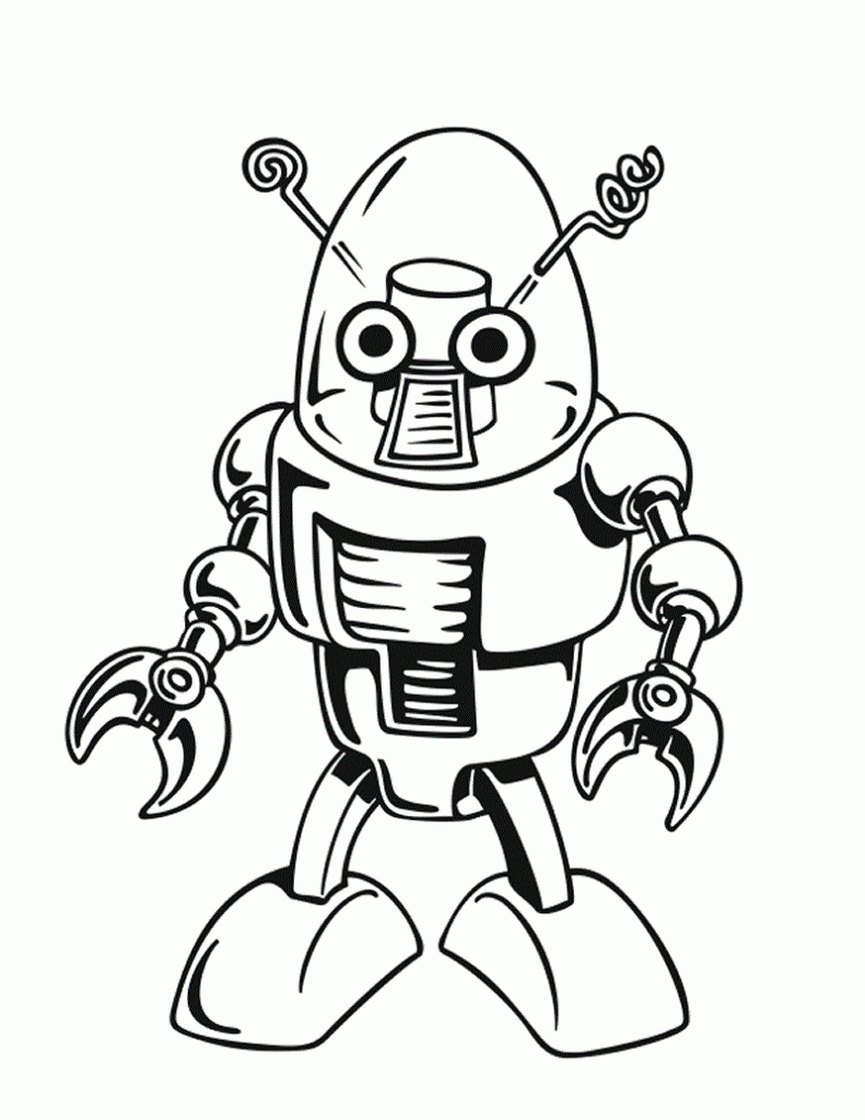 free printable robot coloring pages for kids