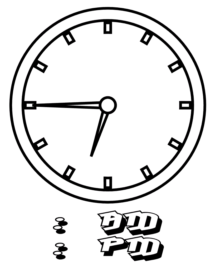 These alphabet coloring sheets will help little ones identify uppercase and lowercase versions of each letter. Free Printable Clock Coloring Pages For Kids