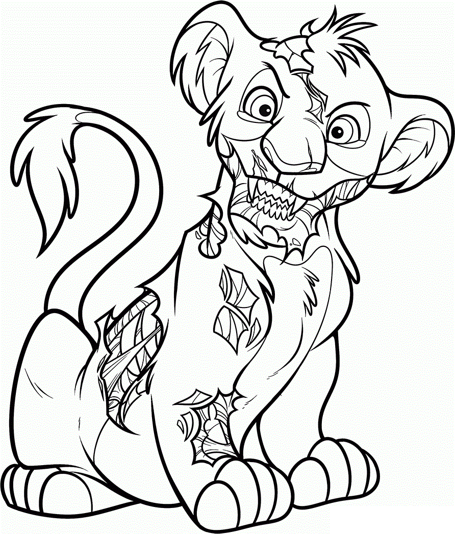 Free printable simba coloring pages for kids