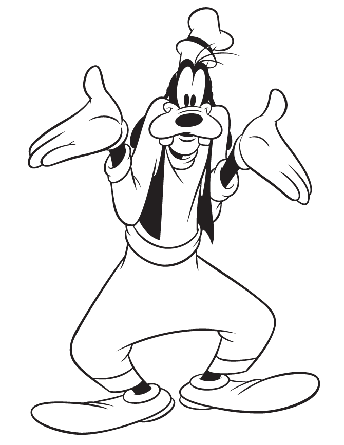 Free printable goofy coloring pages for kids