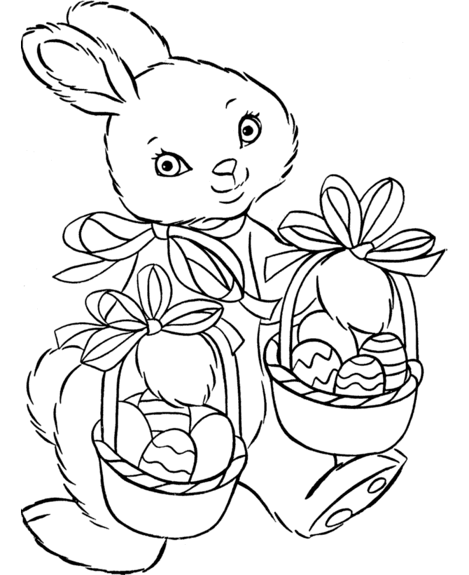 Cute rabbit coloring pages drawing printable free 7 in ...