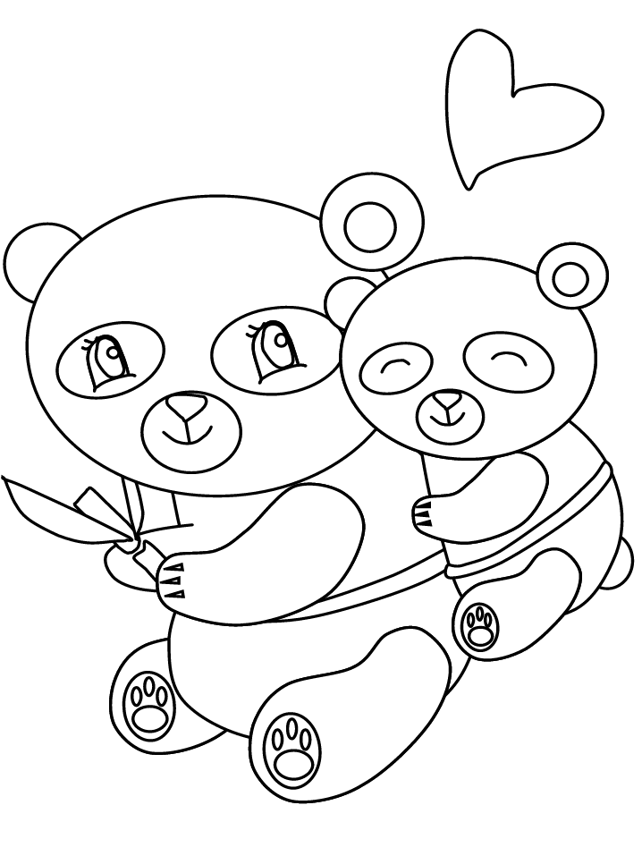 Panda coloring pages