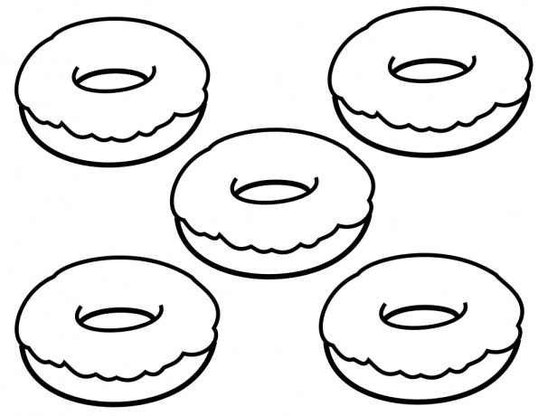 Donut coloring pages