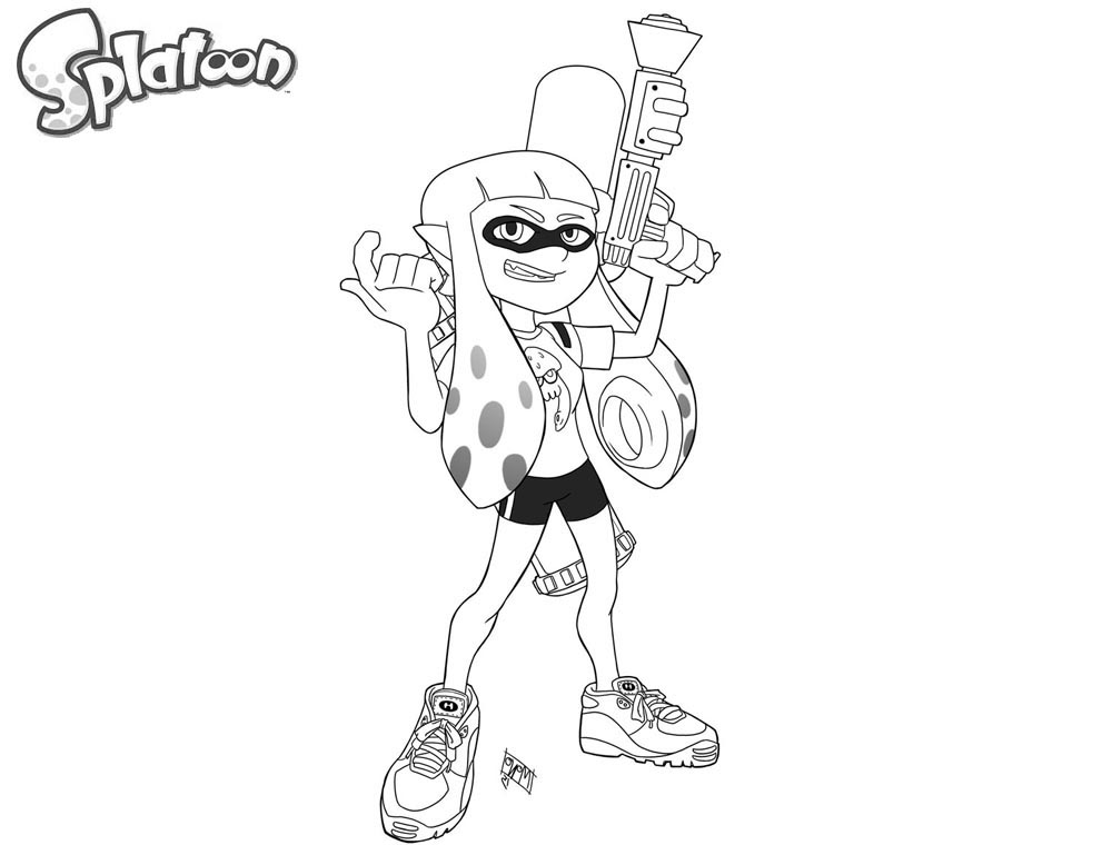 pics Splatoon Coloring Pages Printable splatoon coloring pages best coloring