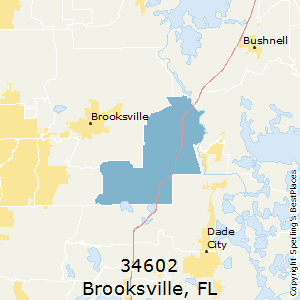Map Brooksville Florida FL Brooksville 34602 