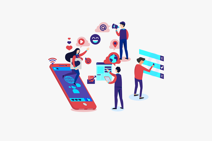 illustration des différents mode de communication