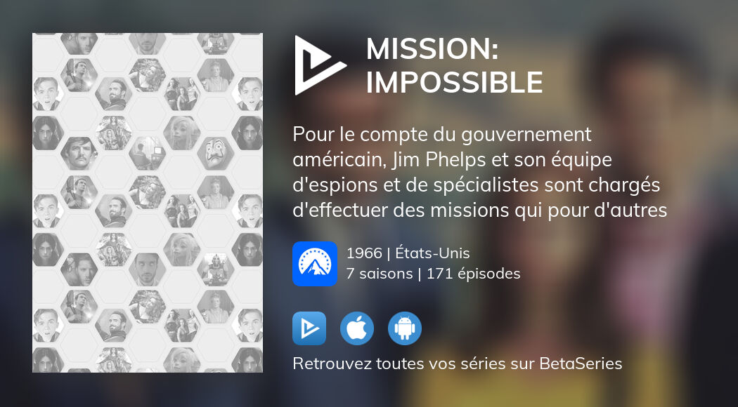 Ici, vous allez pouvoir regarder mission: Regarder Les Episodes De Mission Impossible En Streaming Complet Vostfr Vf Vo Betaseries Com
