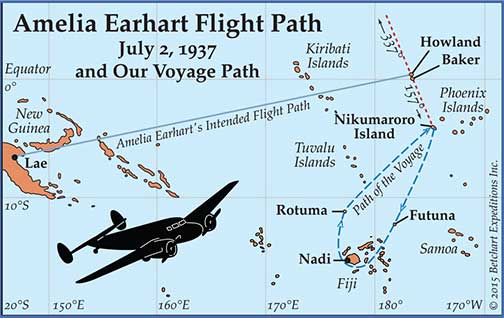 Amelia Earhart Last Flight Amelia Route Map7 06 