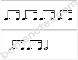 Dotted Eighth Sixteenth Note Patterns Beth S Notes - Premium Gradient Texture Gallery - HD