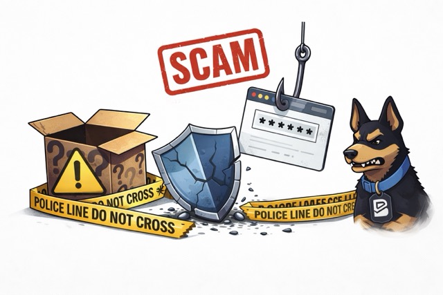 symbolic image of scam mystery boxes