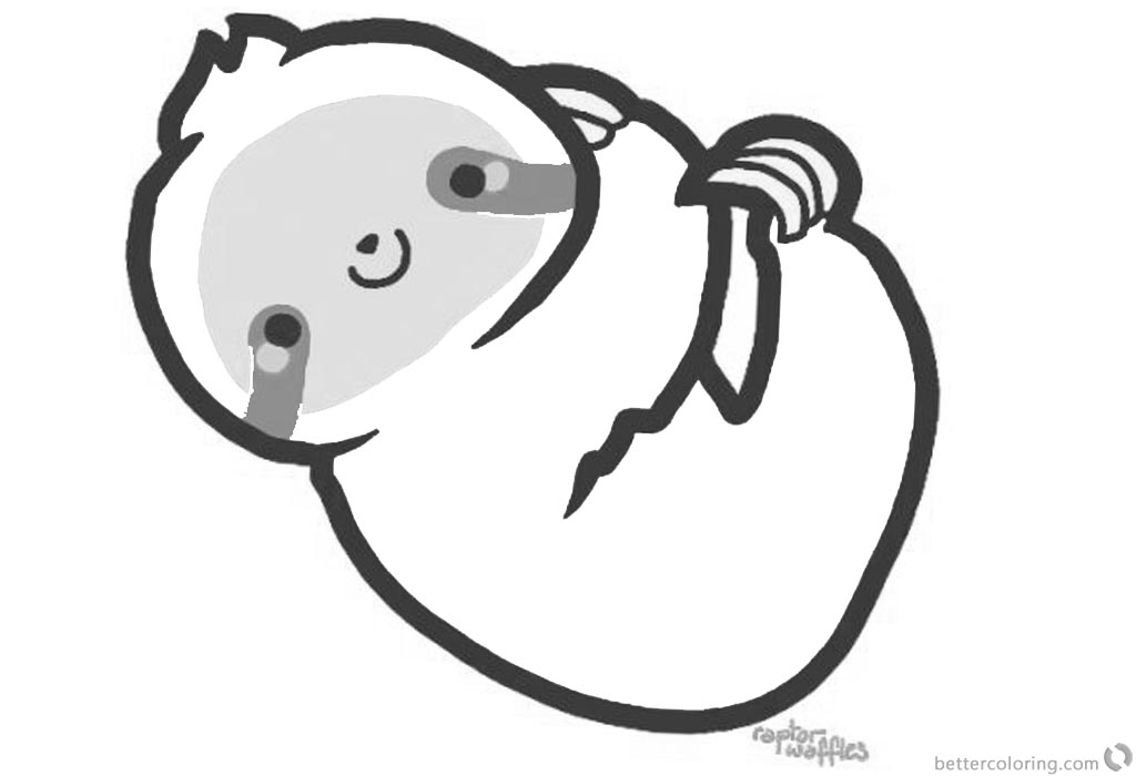 sloth coloring pages three toed sloth baby free