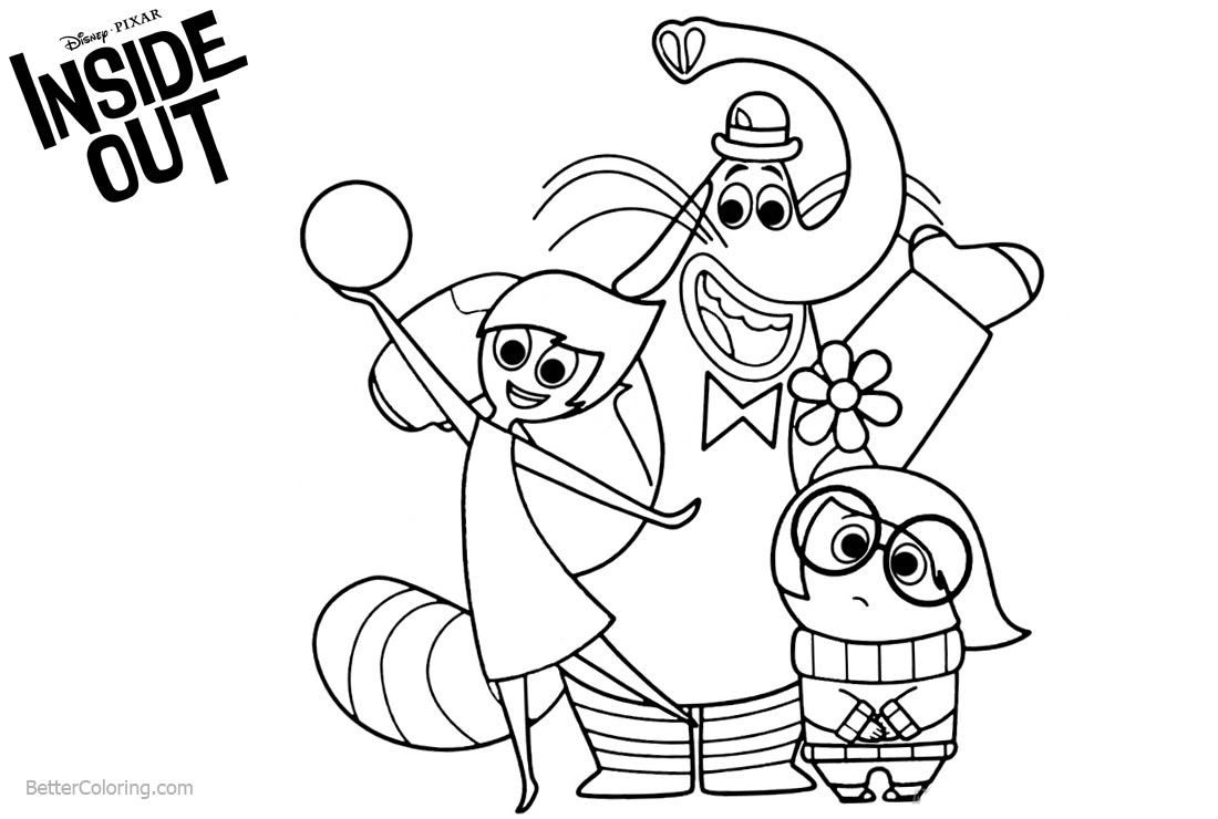 Disney pixar inside out coloring pages