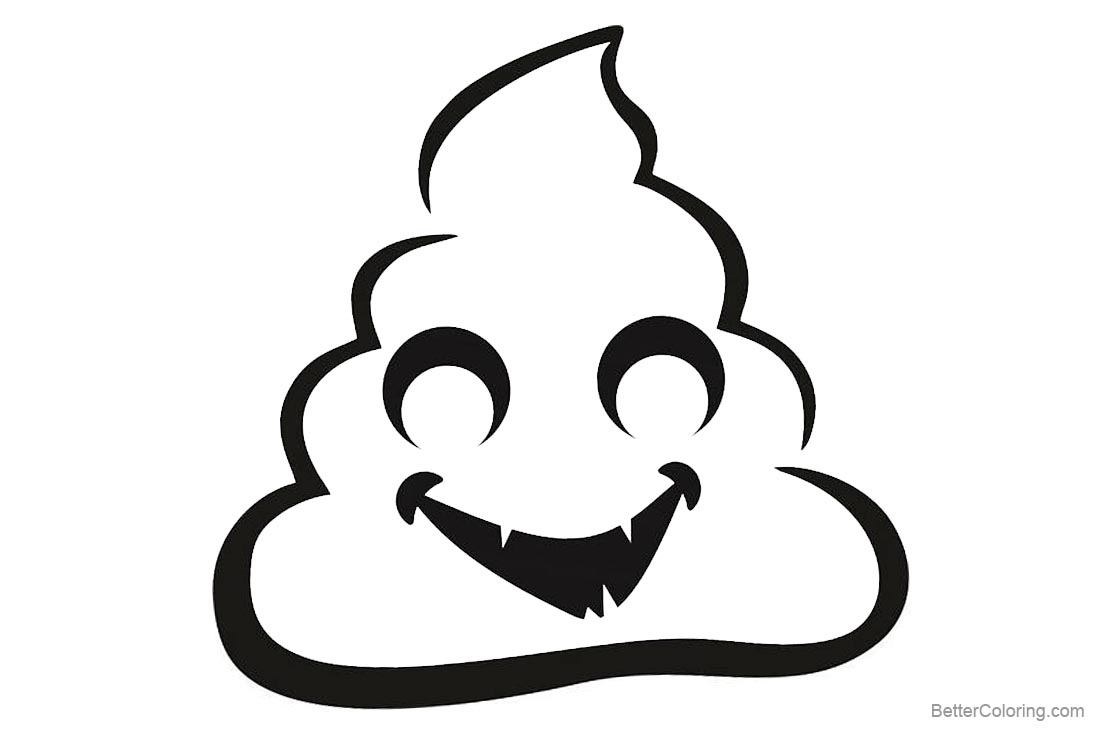 halloween poop emoji coloring pages free printable coloring pages